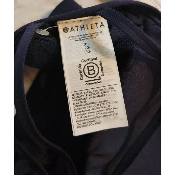 Athleta Ventura Crop Bikini Top Size XL - Picture 4 of 4